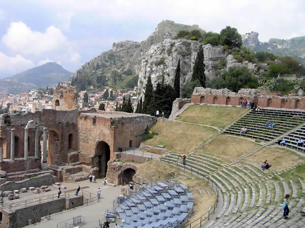 Theatre, Taormina, Sicily, Italy. Author and Copyright Marco Ramerini