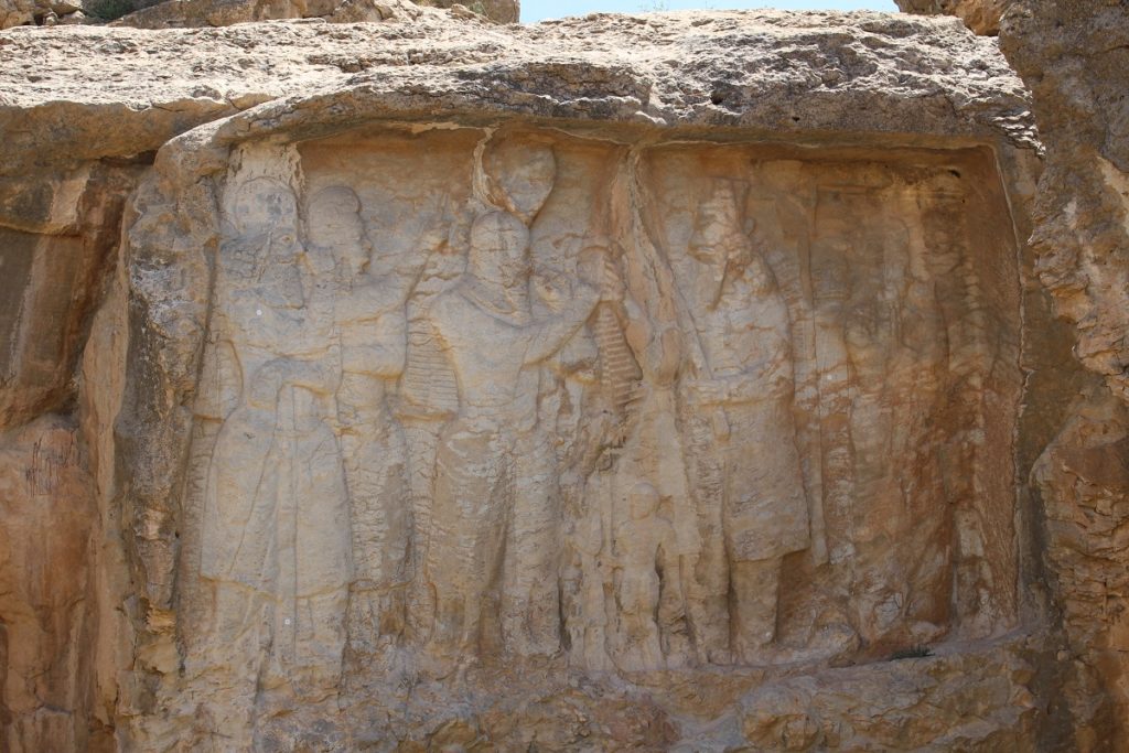 Bas-relief of the investiture of Ardashir I, Naqsh-e Rajab, Iran. Author and Copyright Marco Ramerini