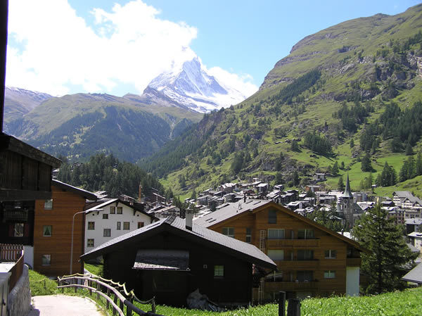 Zermatt with the Matterhorn peak in the background, Switzerland. Author and Copyright Marco Ramerini