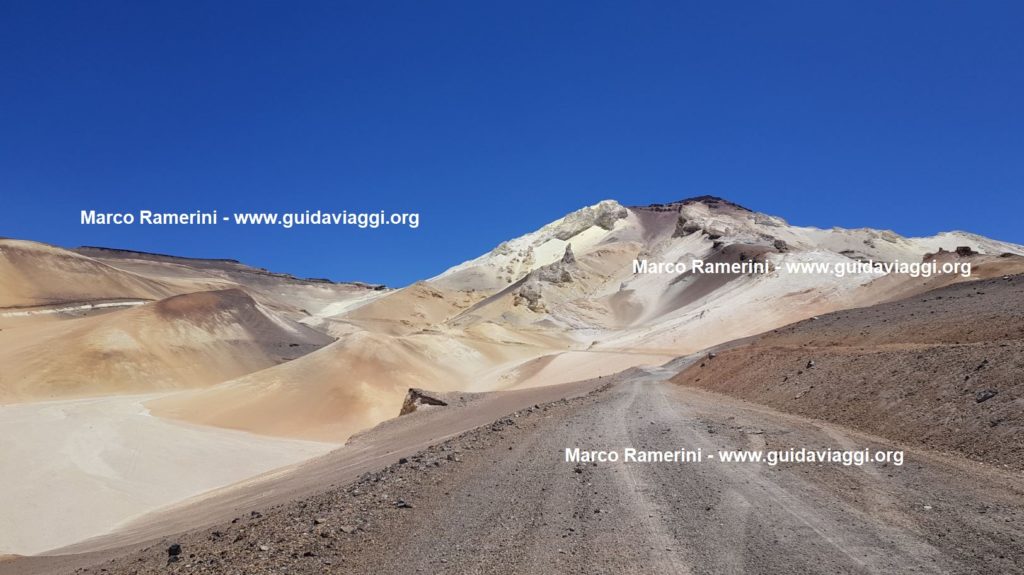 The sulfur mountain of Mina Julia, Argentina. Author and Copyright Marco Ramerini