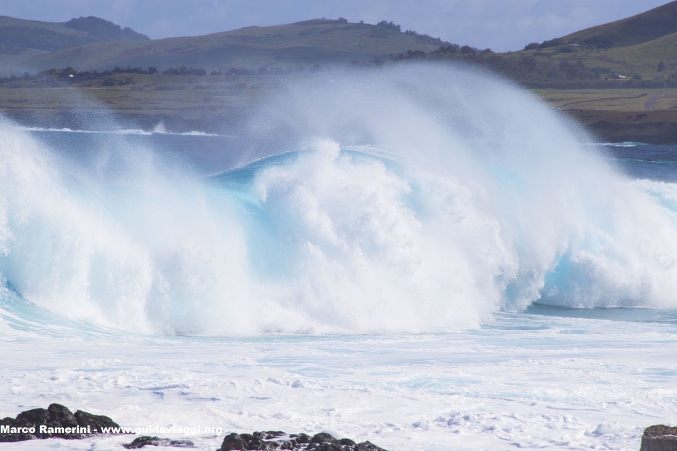 Pacific Ocean, Easter Island, Chile. Author and Copyright Marco Ramerini